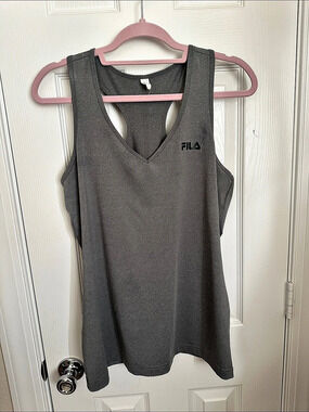 FILA Women's Gray Athletic Tank Top Size XL